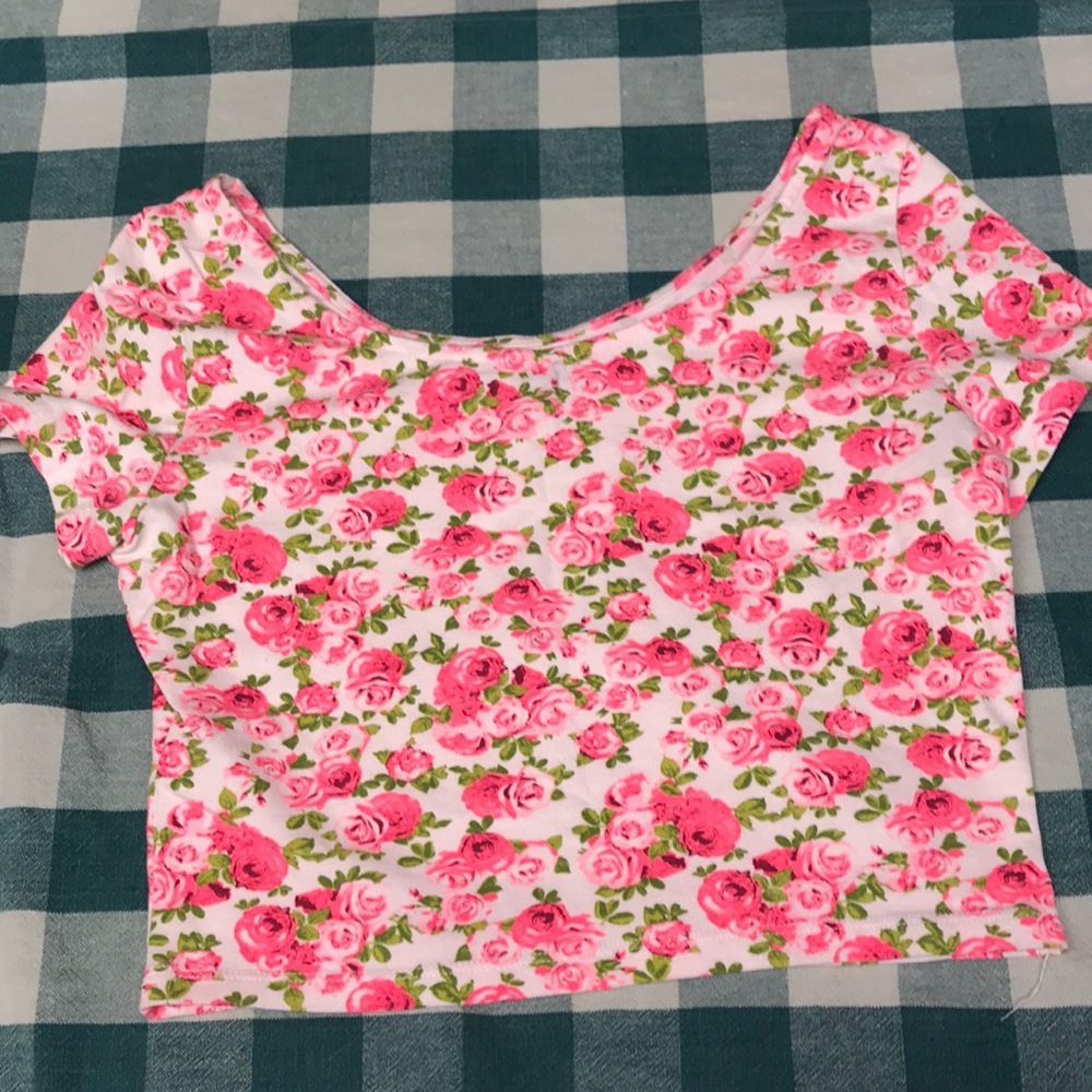 Crop top -floral